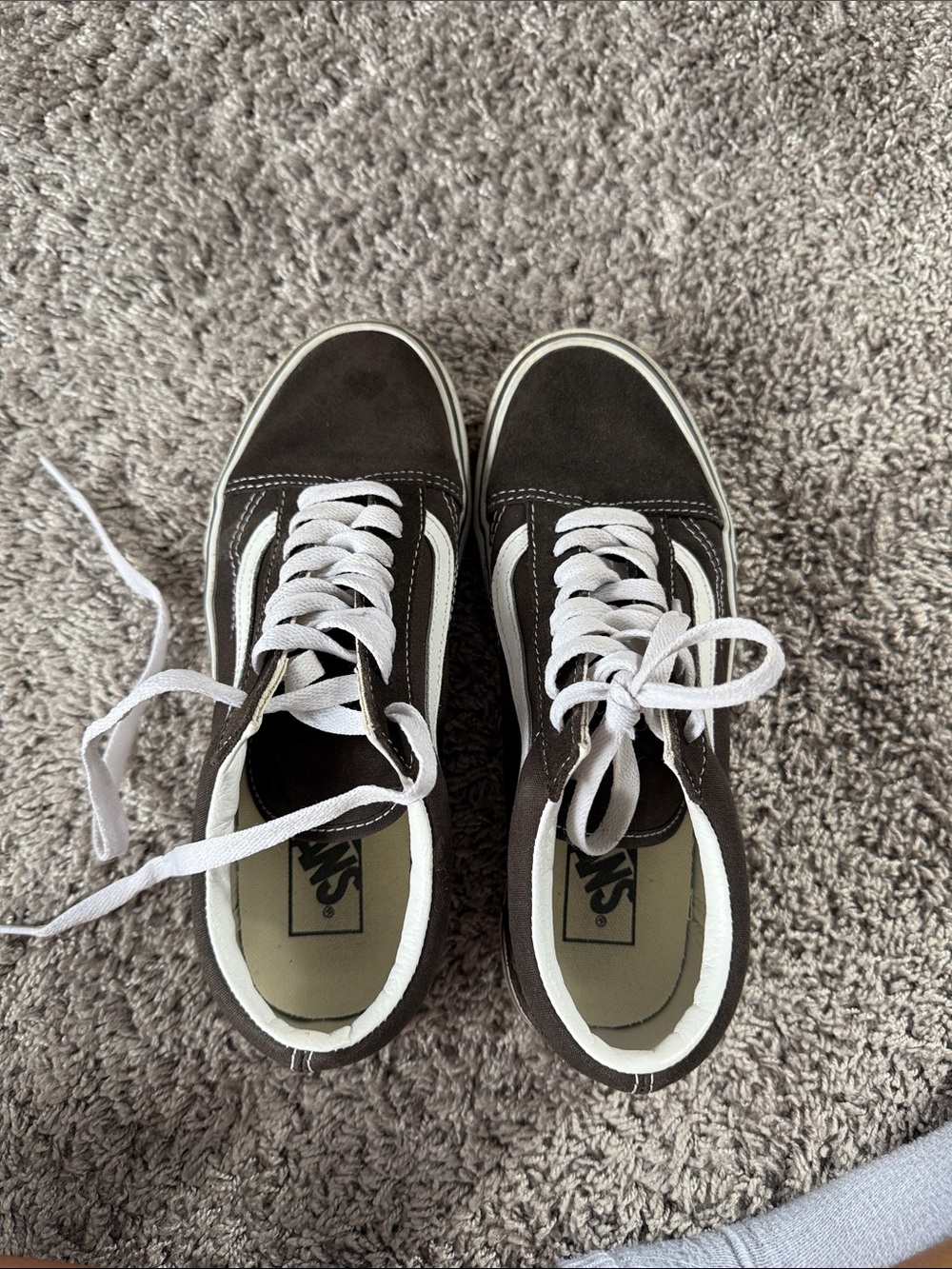 Vans Low-Top Sneakers in Brown and White